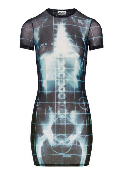 abito corto squeletor donna nero e blu JEAN PAUL GAULTIER | 25/33-F-RO310-T580005956